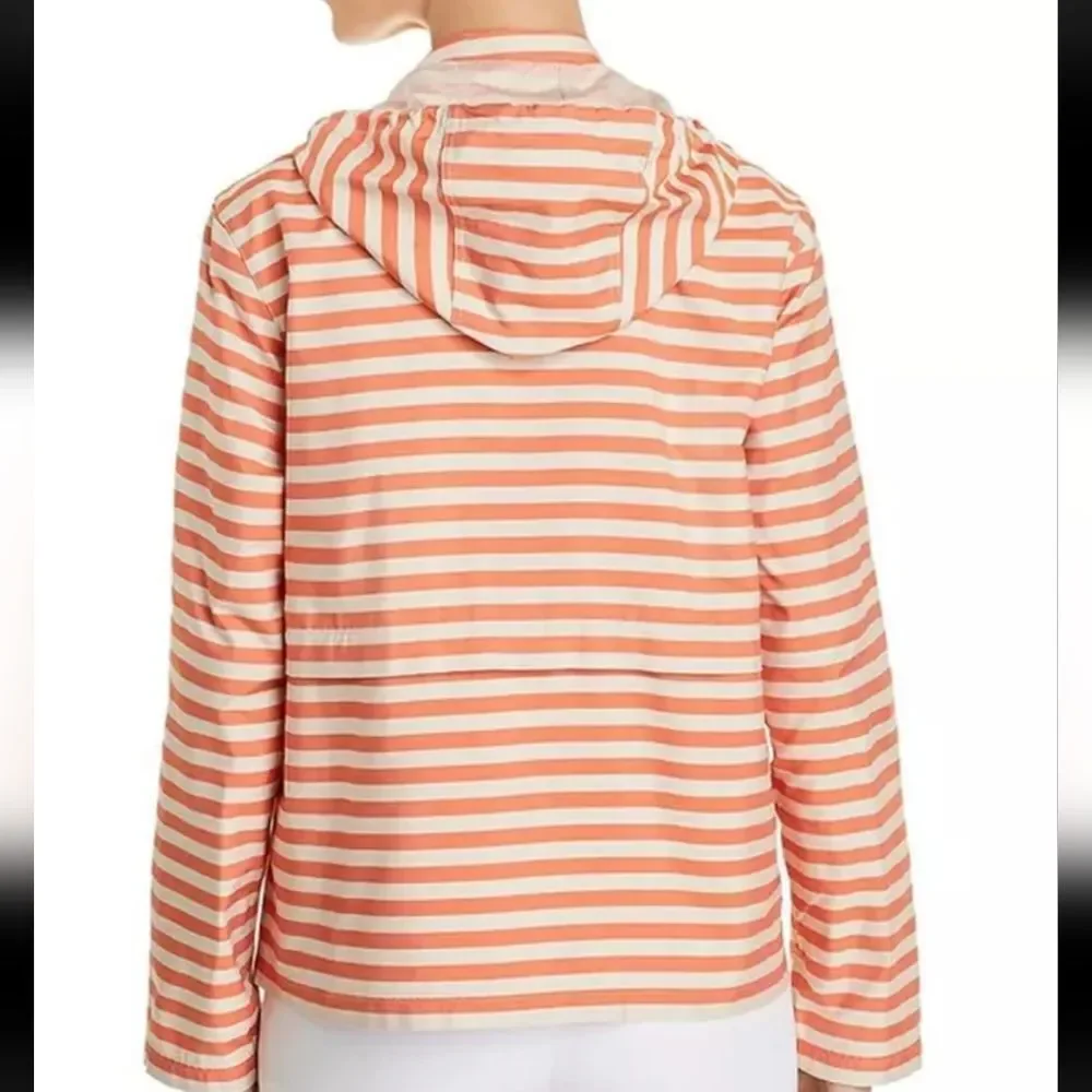Lafayette 148 New York Joe Lightweight Spring Jacket Rose White Stripe M Medium